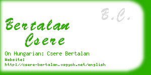 bertalan csere business card